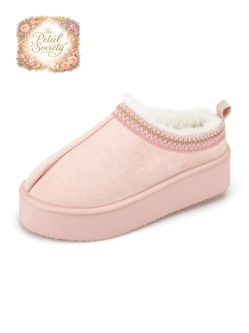Microsuede Clog Platform Slipper Memory Foam Indoor/Outdoor Sole